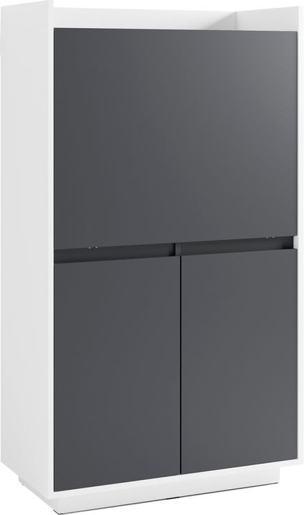 byLIVING Sekretär HANNES, Breite 80 cm, schwarz, weiß