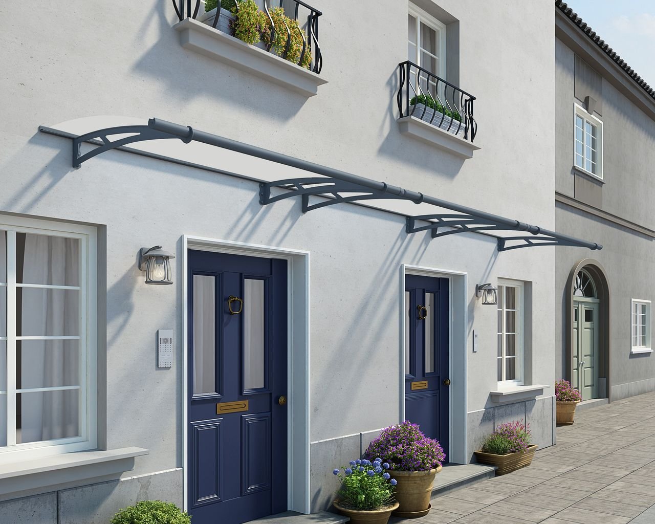 Türvordach Aquila 4500 Grau