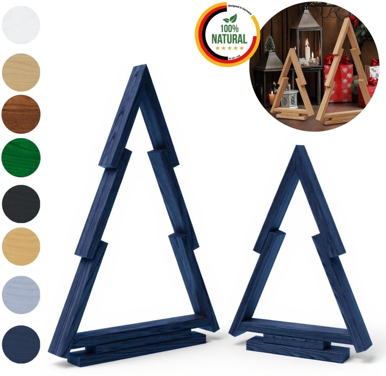 2er-Set Anthrazit Weihnachtsdeko - für Innen und Außen Deko Weihnachtsbaum