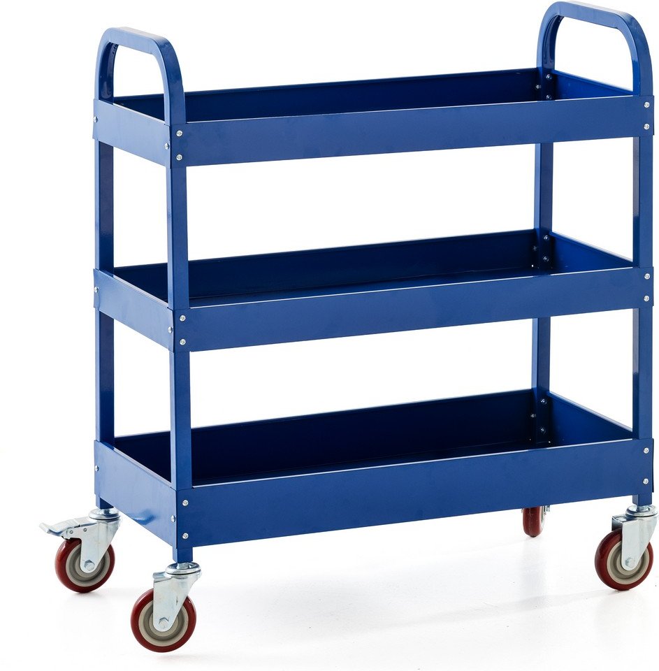 Werkzeugrollwagen mit 3 Ablagen 80x 41x 78 cm blau