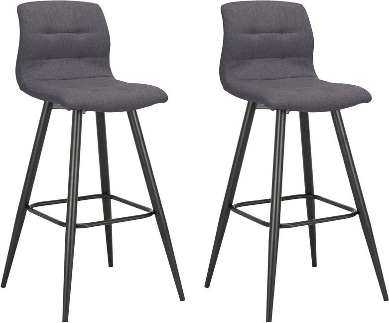 SIMONE Barhocker, 2er Set, Metallgestell