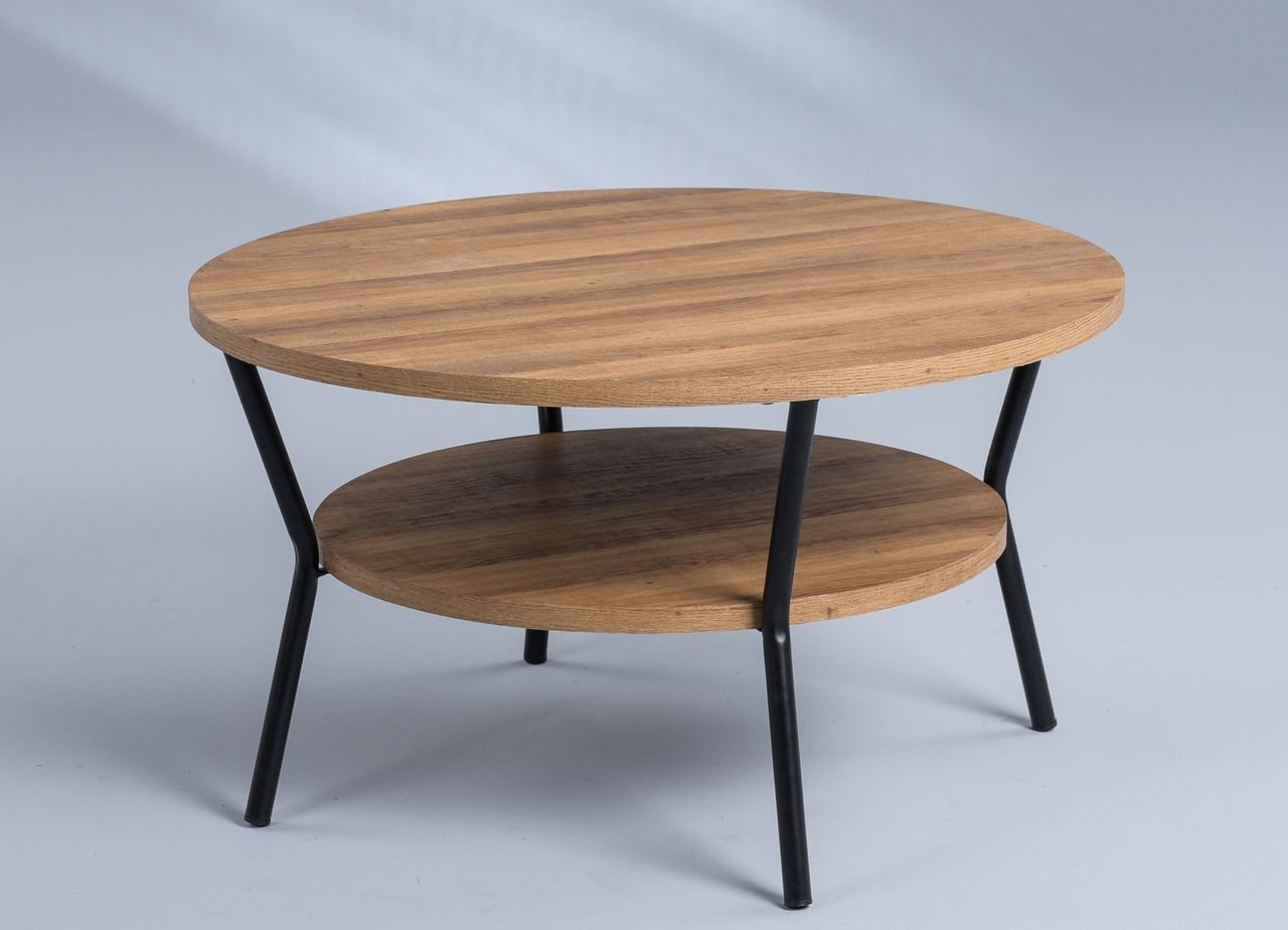 Couchtisch "Aurora" in Eiche-Optik, mit Ablage