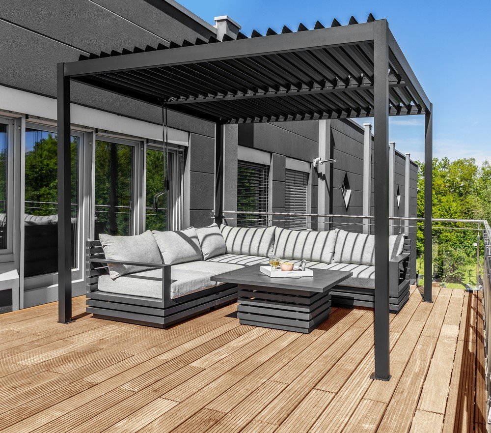 Bioklimatische Pergola, Pavillon 3 x 3 m