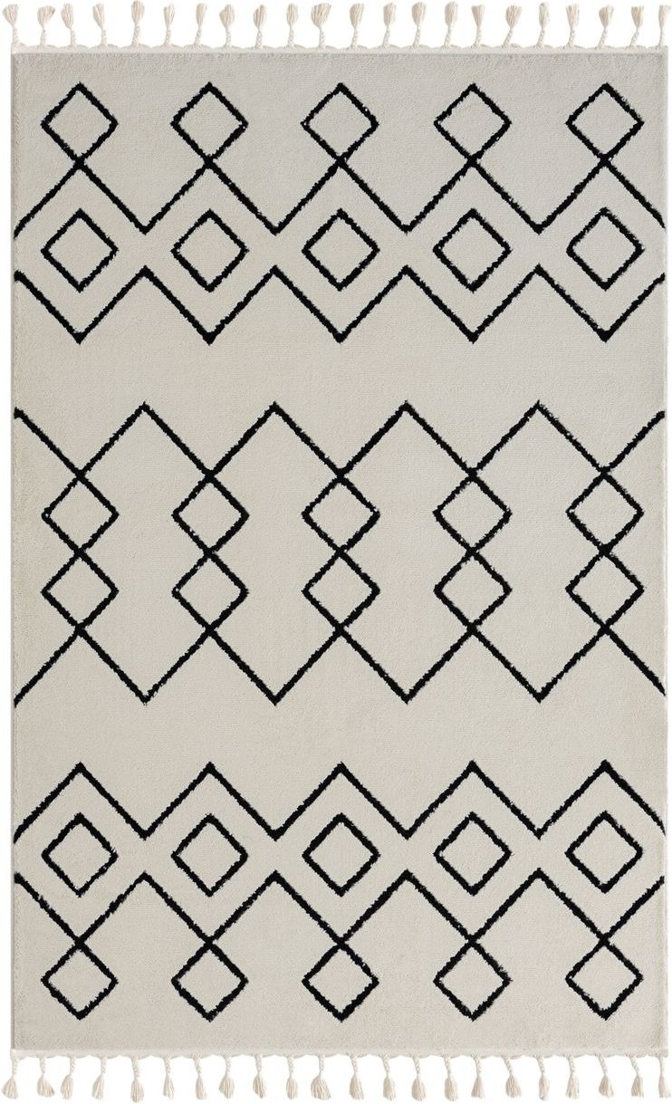 Teppich Moroccan Heaven, 160 cm x 230 cm, Farbe weiß, rechteckig, Florhöhe 19mm