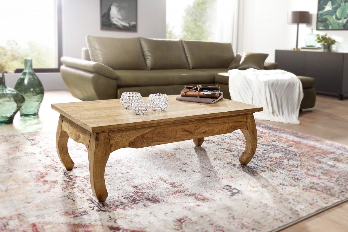 Akazie Opium Couchtisch Massiv 110 x 60 cm Massivholz