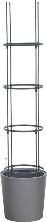 Tomatenturm, ca. 27 Liter, Ø ca. 30 cm, Höhe ca. 150 cm, inkl. Rankhilfe - Anthrazit