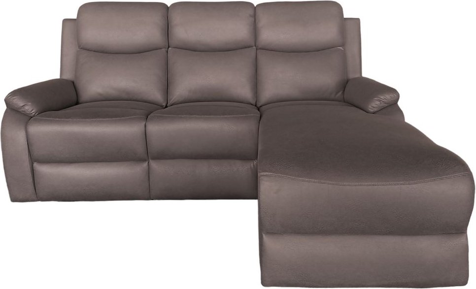 Ecksofa mit Relaxfunktion - Braun