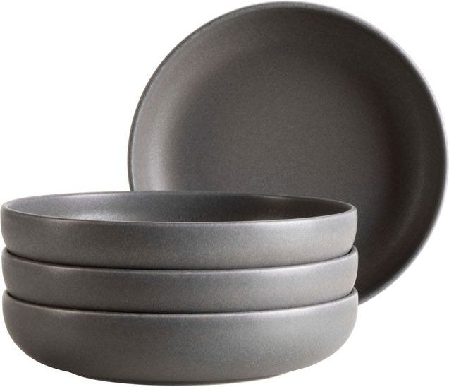 Serie Unico, Schüssel Set für 4 Personen, Steinzeug, Anthrazit