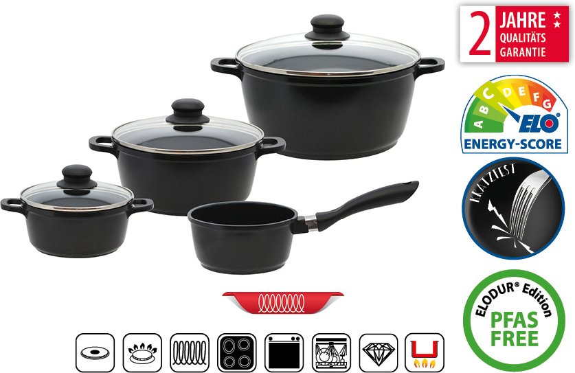 Thumbnail - ELO Basic Topfset 4-teilig "Black Cast"