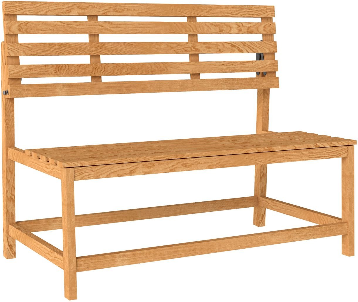 2-Sitzer Gartenbank Holz, wetterfest Sitzbank, UV-Beständig Gartenmöbel