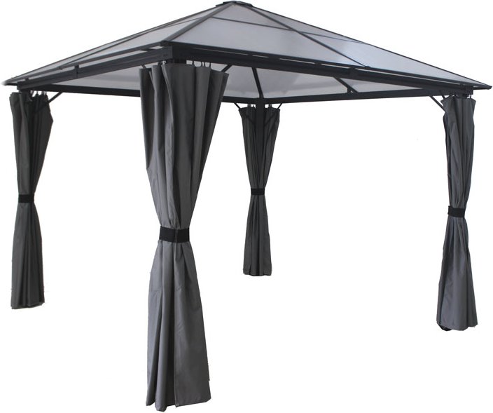 Aluminium Pavillon, ca.2,95 x 3,95 x 2,65 m - Dunkelgrau