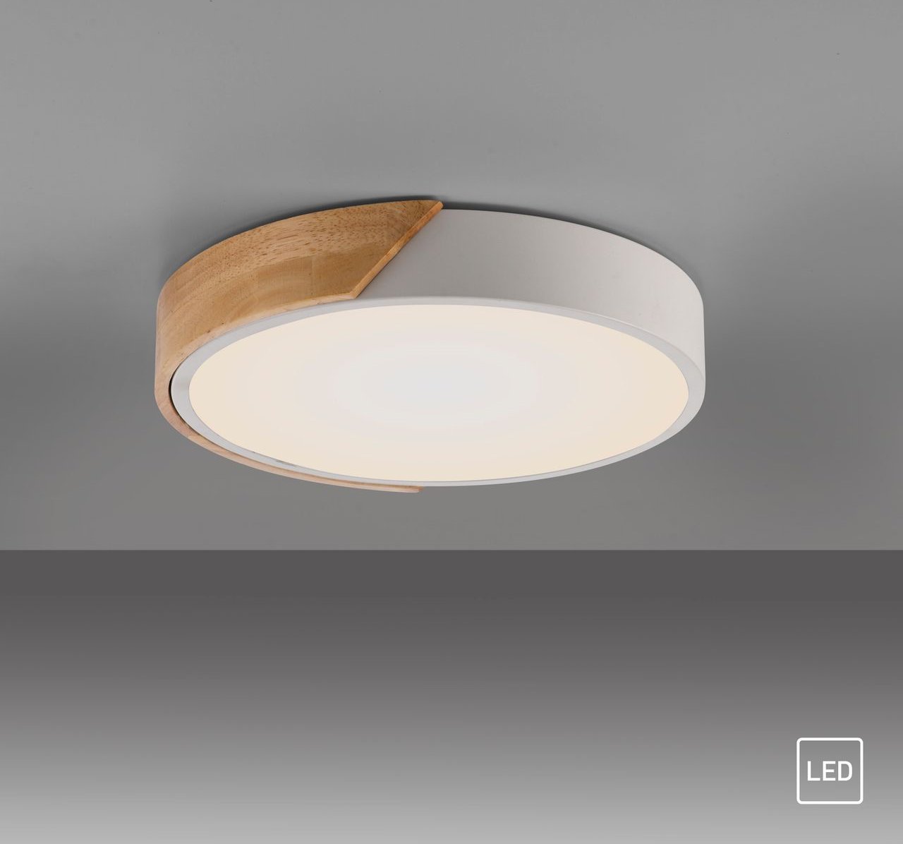 JUST LIGHT. LED Deckenleuchte BILA, 1xLED-Board/24W, 3000K, rund, Weiss