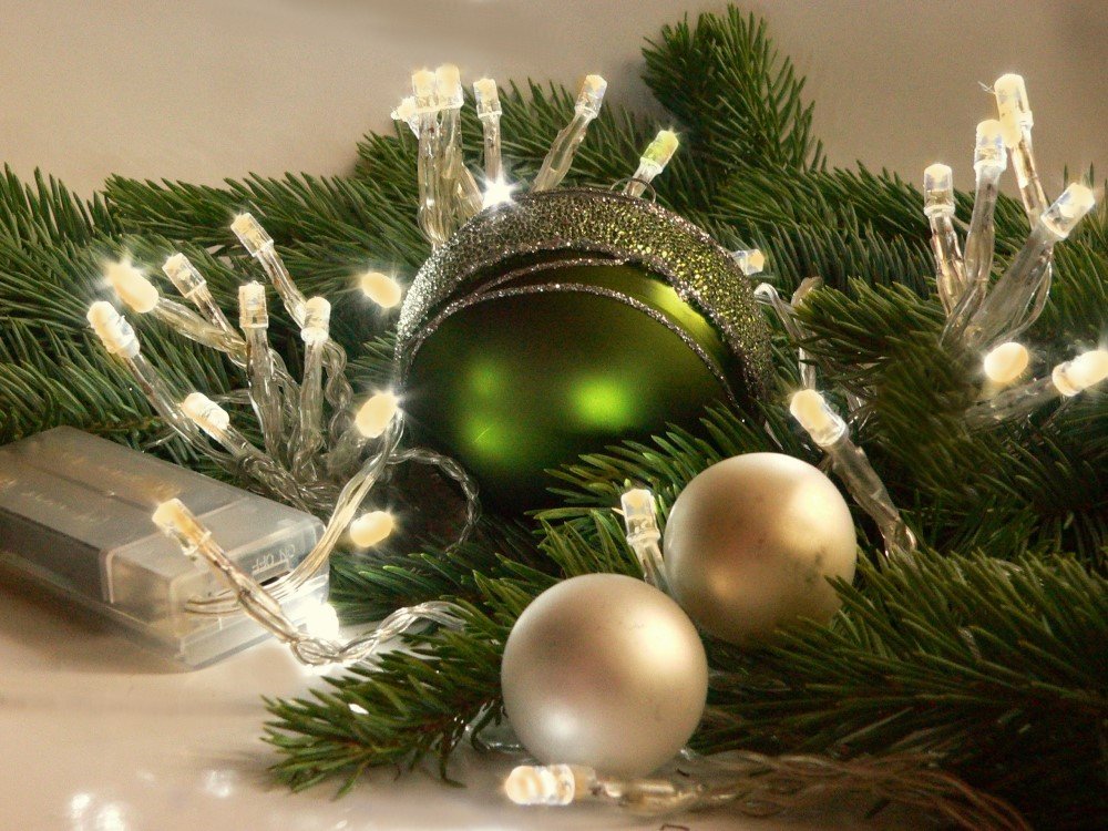 LED Batterielichterkette, 80 warmweiße LEDs