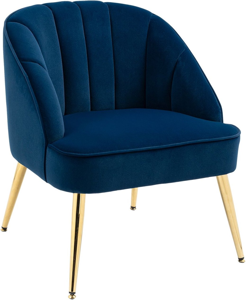 Thumbnail - Ohrensessel Loungesessel Polstersessel mit Samtoptik Relaxsessel Blau