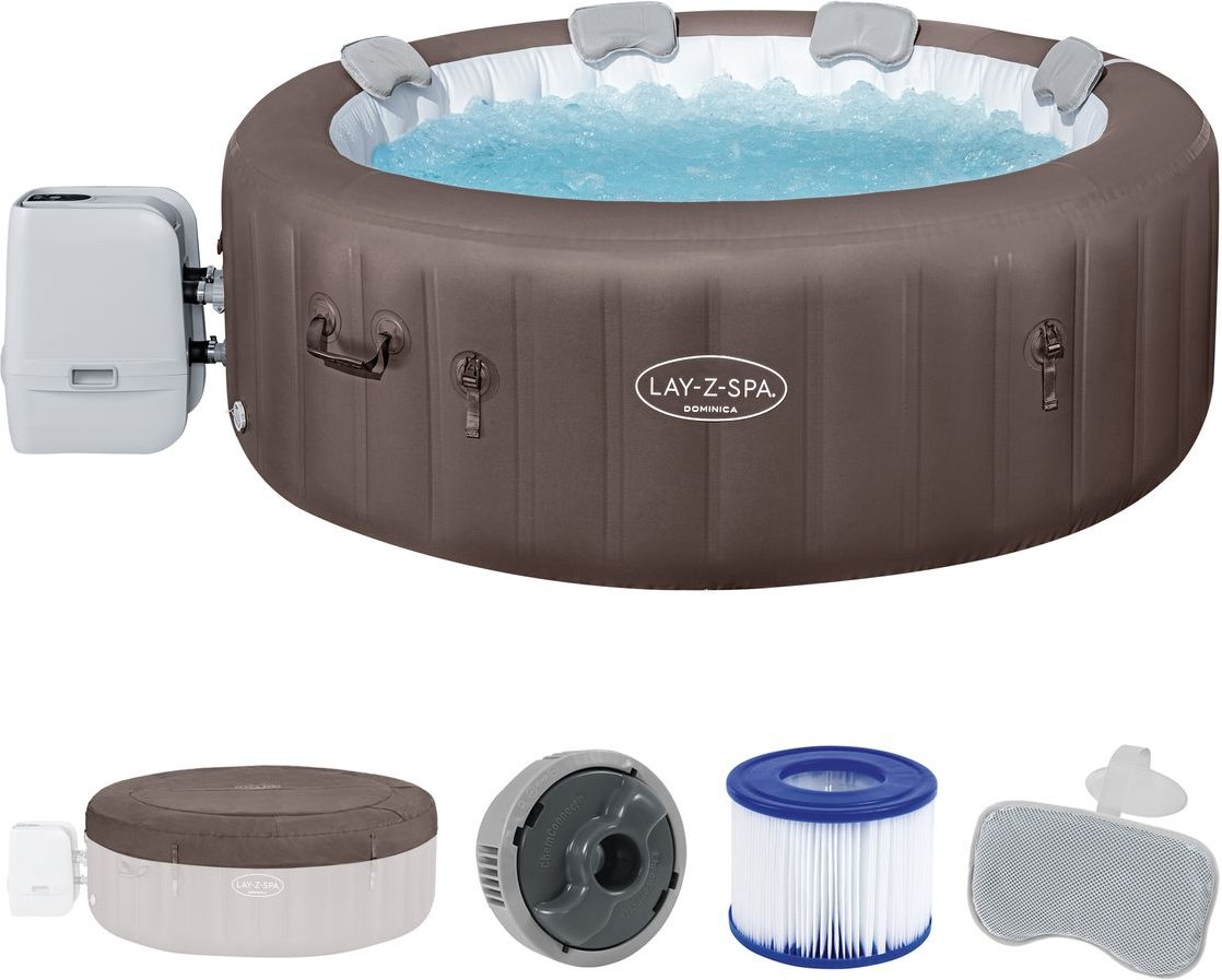 LAY-Z-SPA® Energiespar-Whirlpool Dominica HydroJet™ + App-Steuerung, für 6 Pers. 196x71cm
