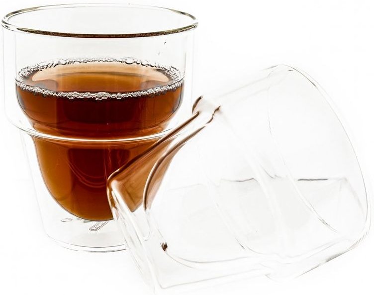 Dopplewandglas Hitzebeständig 250 ml für Latte Macchiato Tee Kaffee