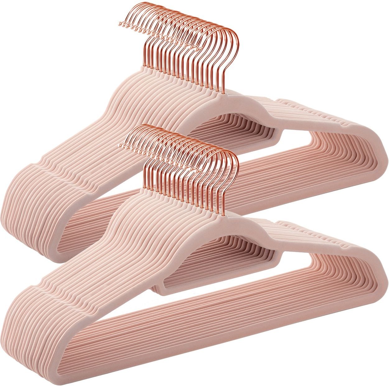 Samt-Kleiderbügel, 50 Stück, 45 cm lang