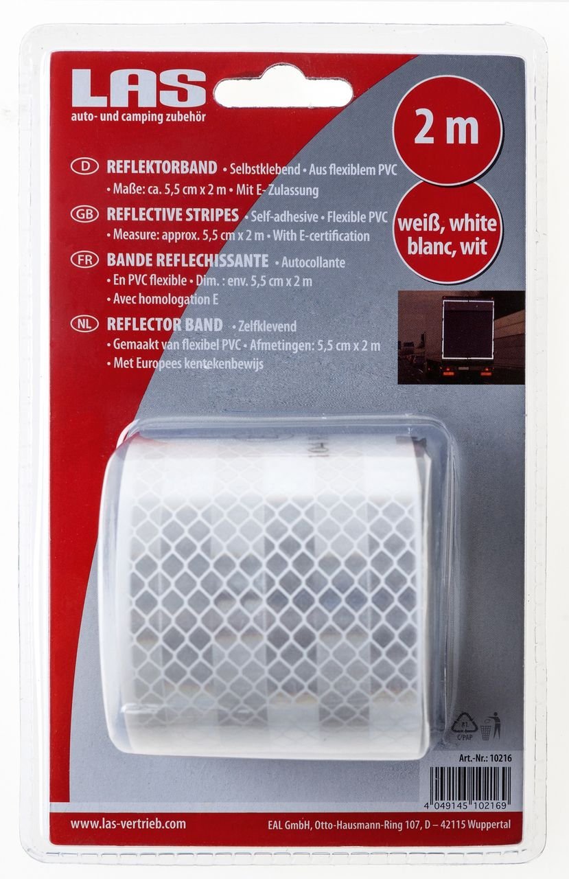 Reflektorband 2 m, Weiß