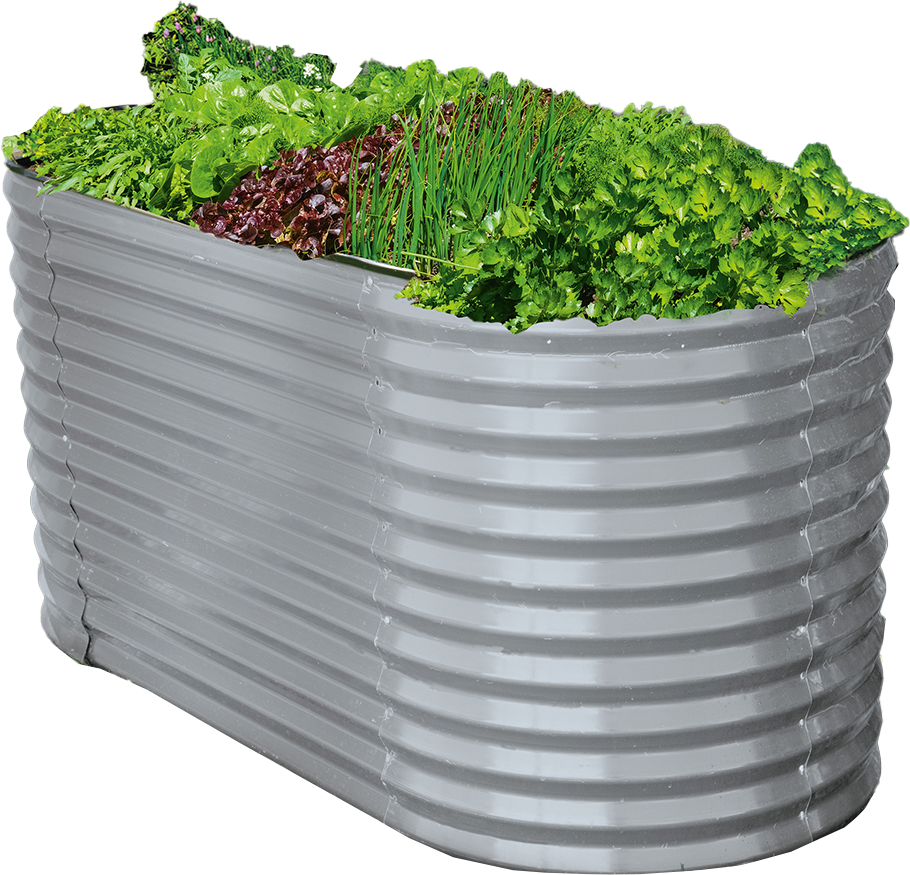 XL-Premium-Stahl-Hochbeet - Silber