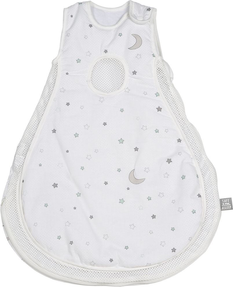 safe asleep von roba Schlafsack Easy Air Babyschlafsack 'Sternenzauber', 56/62cm, 100% Baumwolle