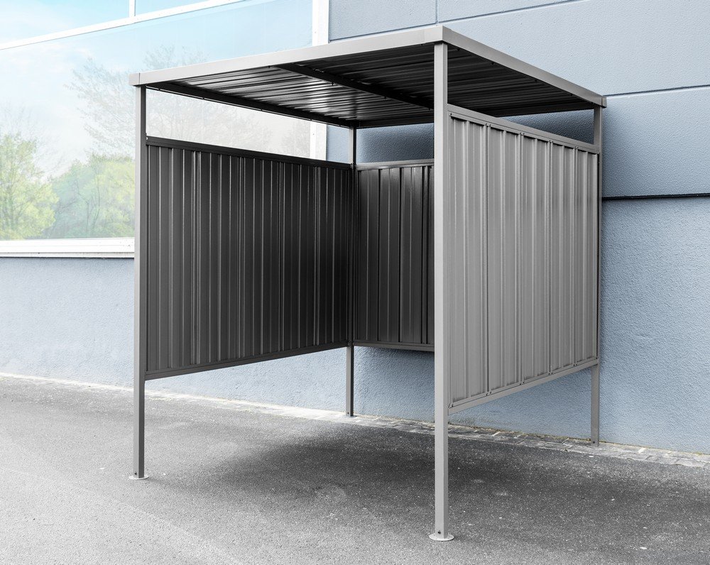 Fahrrad- und Raucherunterstand, ca. 203 x 180 x 210 cm - Anthrazit