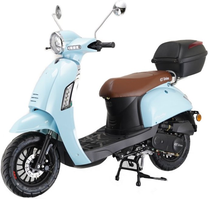 Motorroller Massimo 50ccm 45 kmh, babyblau matt GT Union