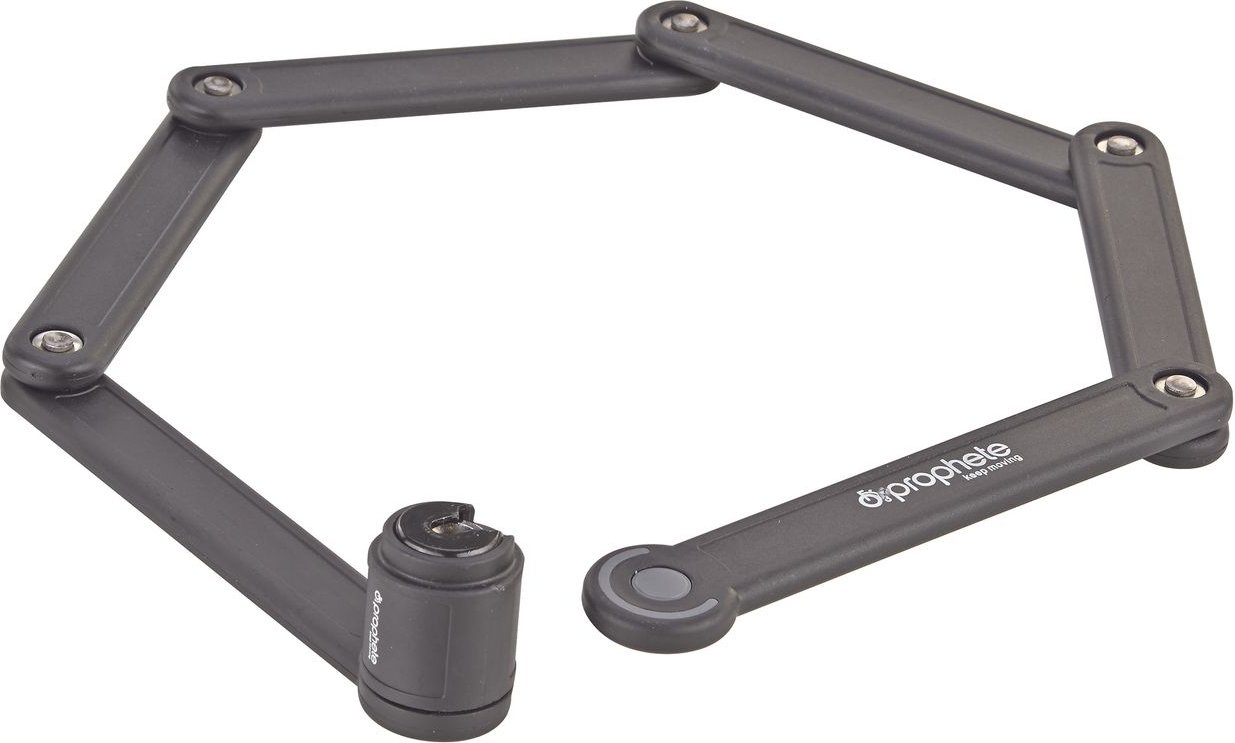 Faltschloss, inkl. 2 Schlüssel (1x mit LED), inkl. Rahmenhalterung, Länge: 85 cm