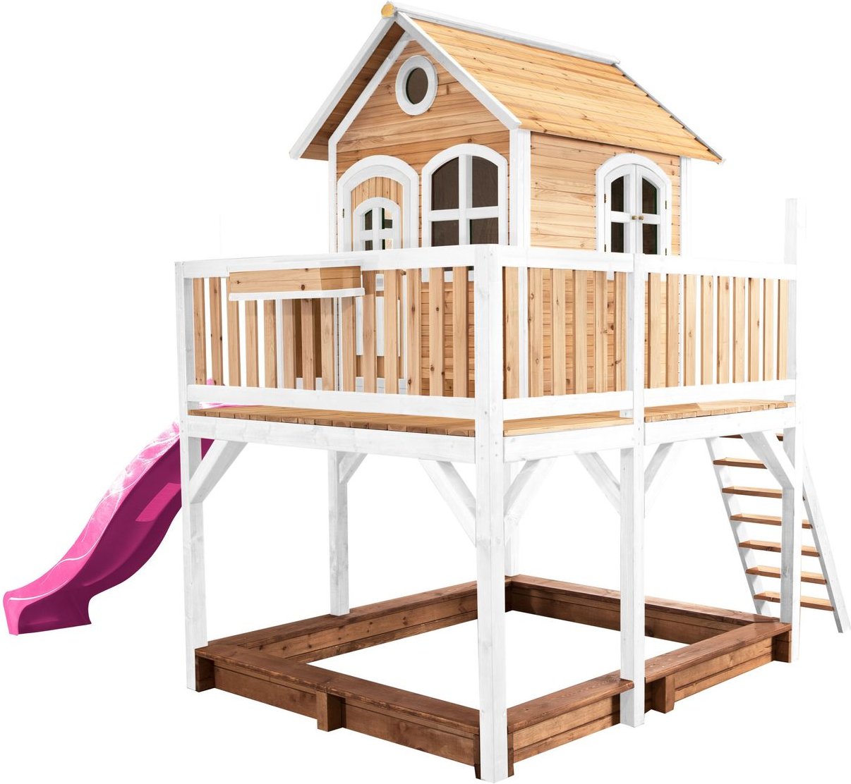 Liam Spielhaus Braun/Weiß - Lila Rutsche