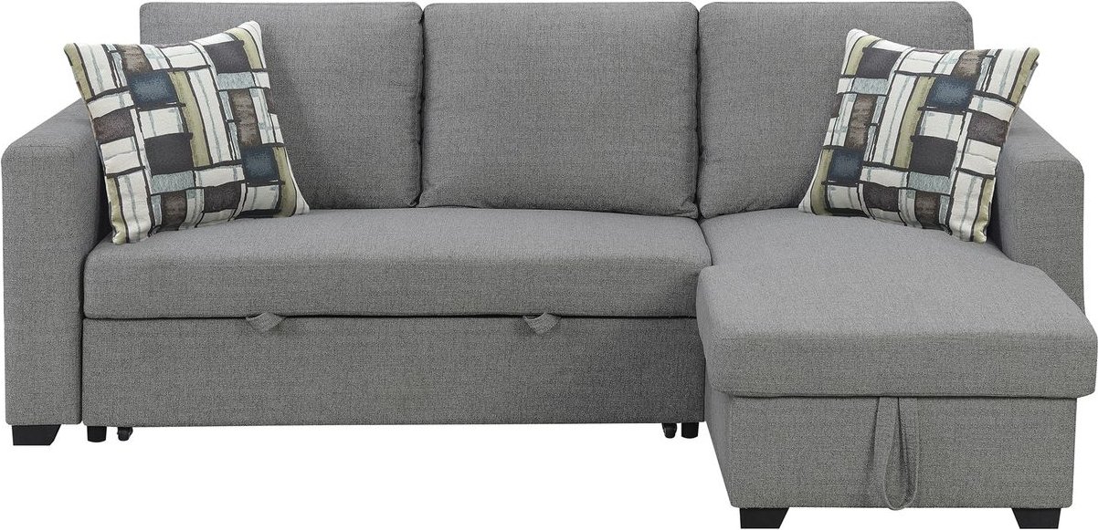 Ecksofa mit Stauraum & Schlaffunktion, ca. 223 x 146 x 88 cm - Grau