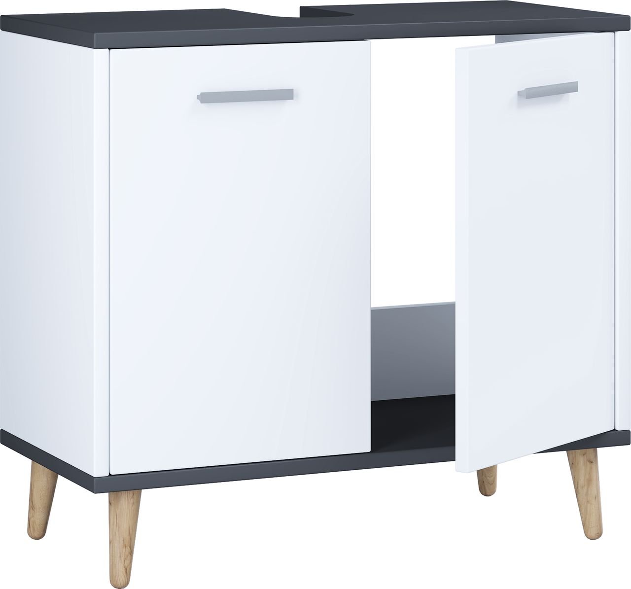 Waschbeckenunterschrank "Landos" Weiß/Anthrazit