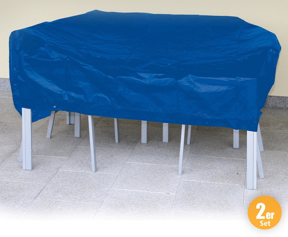 Premium-Abdeckplane, Dunkelblau - 2er-Set, 2 x 3 m / 2 x 2 m