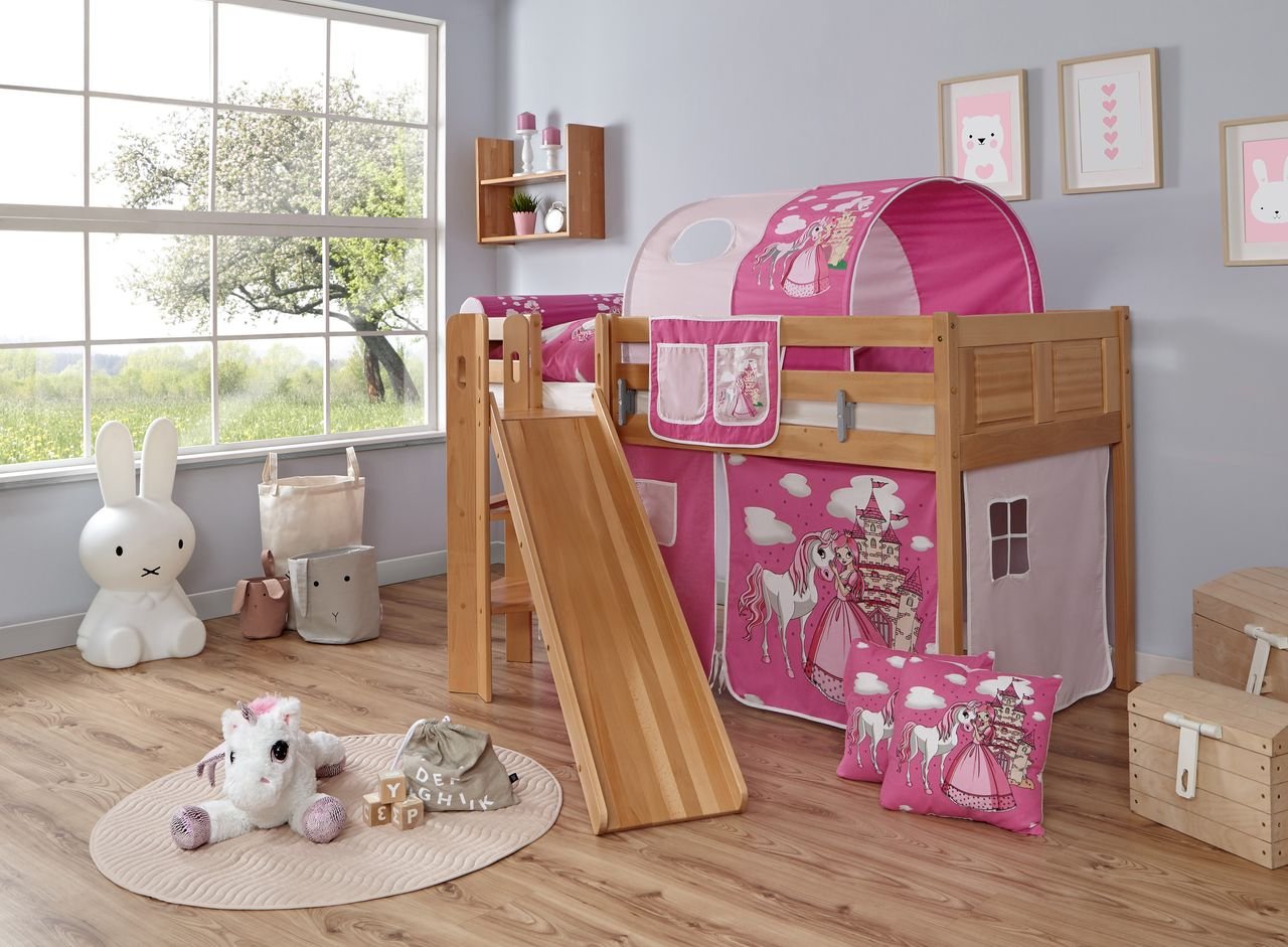 Podestbett Ekki Country Buche Horse-Pink,A3