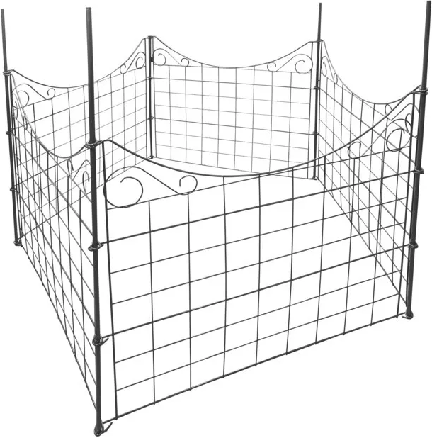 Metall-Gartenzaun, NI3, pulverbeschichtet, ca. 77,5 x 64 cm - Anthrazit
