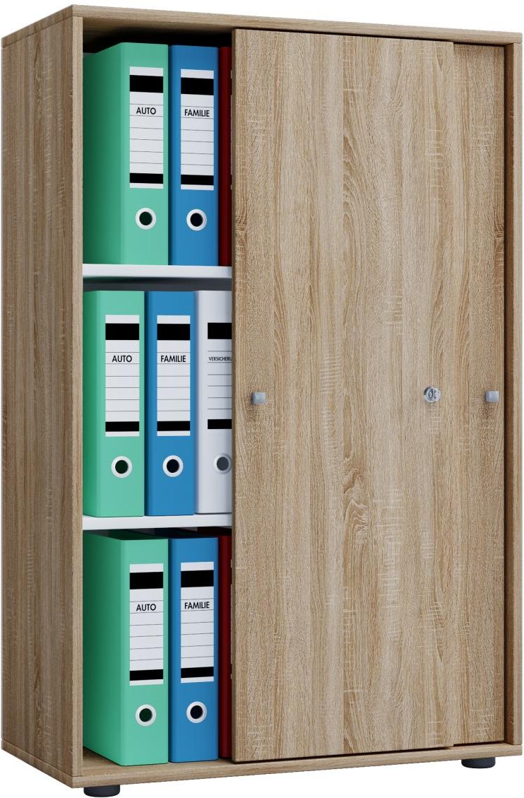 Büroschrank Lona XL mit Schiebetüren Sonoma-Eiche