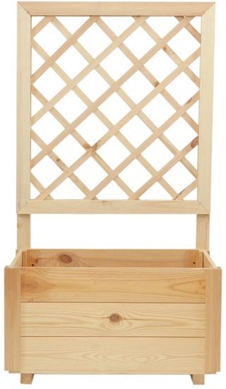 Pflanzkasten mit Rankgitter aus Kiefernholz, ca. 58 x 34 x 104 cm