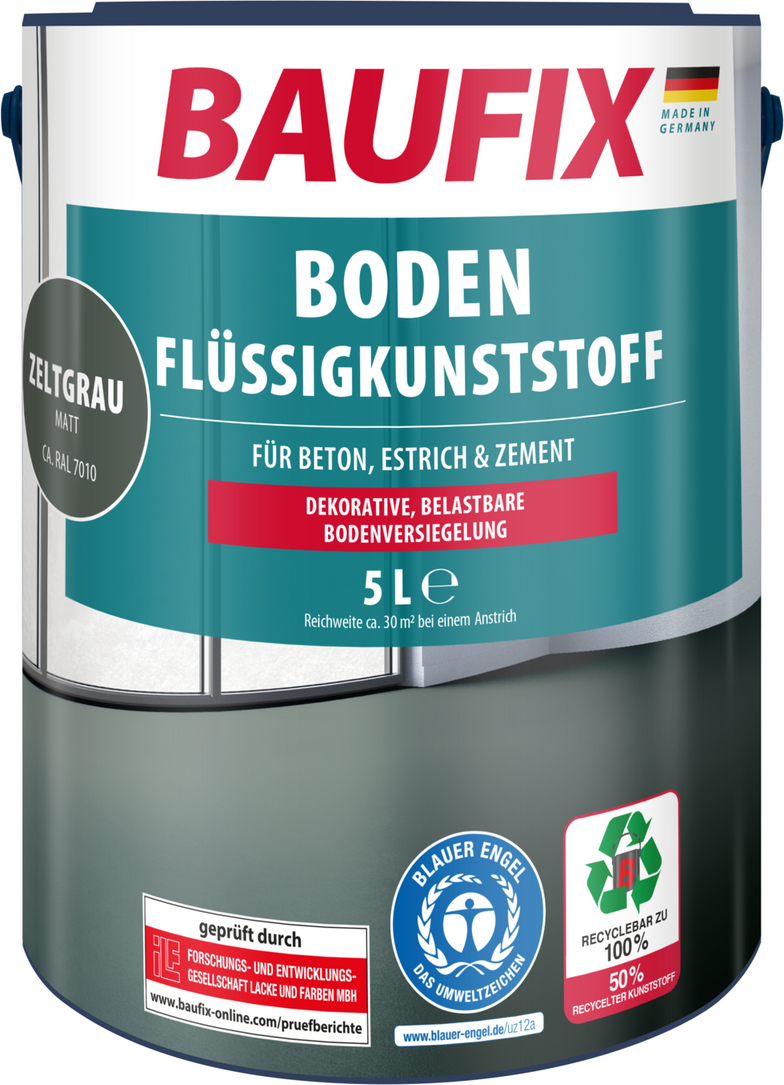 Boden-Flüssigkunststoff 5 l, zeltgrau