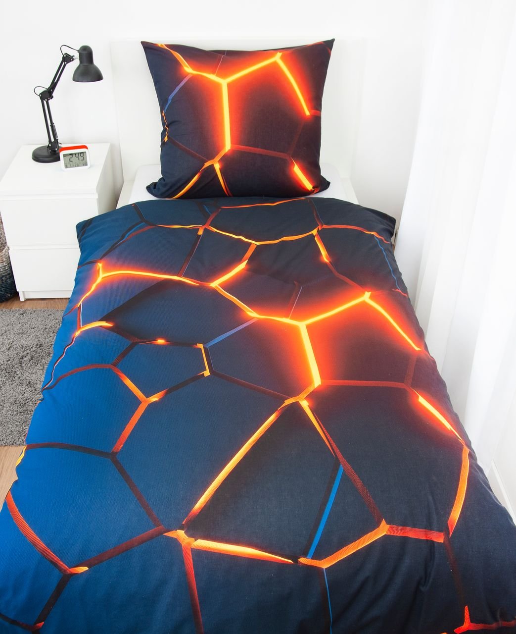 Lava Bettwäsche Größe 80x80 + 155x220 cm