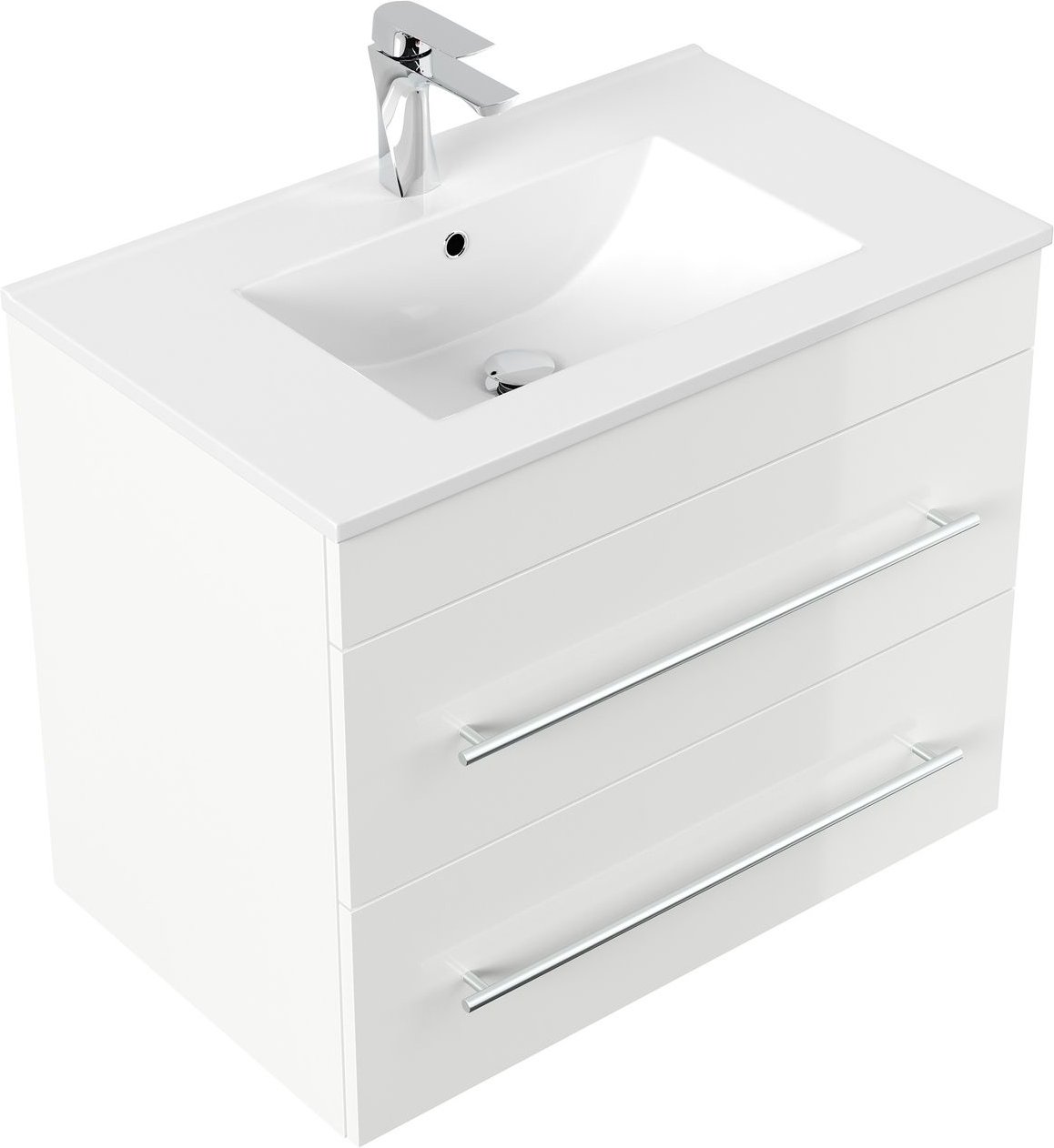 Badmöbel Artemis 750 weiss hochglanz