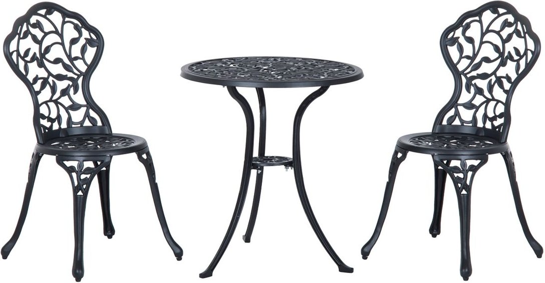 Bistroset 3-tlg. Balkonmöbel Set Bistrotisch mit 2 Stühlen