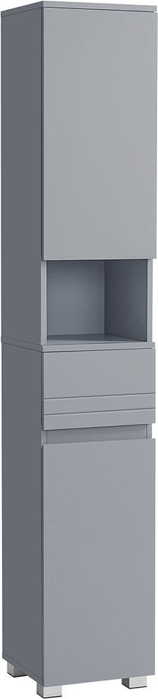 Badezimmerschrank 30 x 30 x 170 cm mystisches Grau