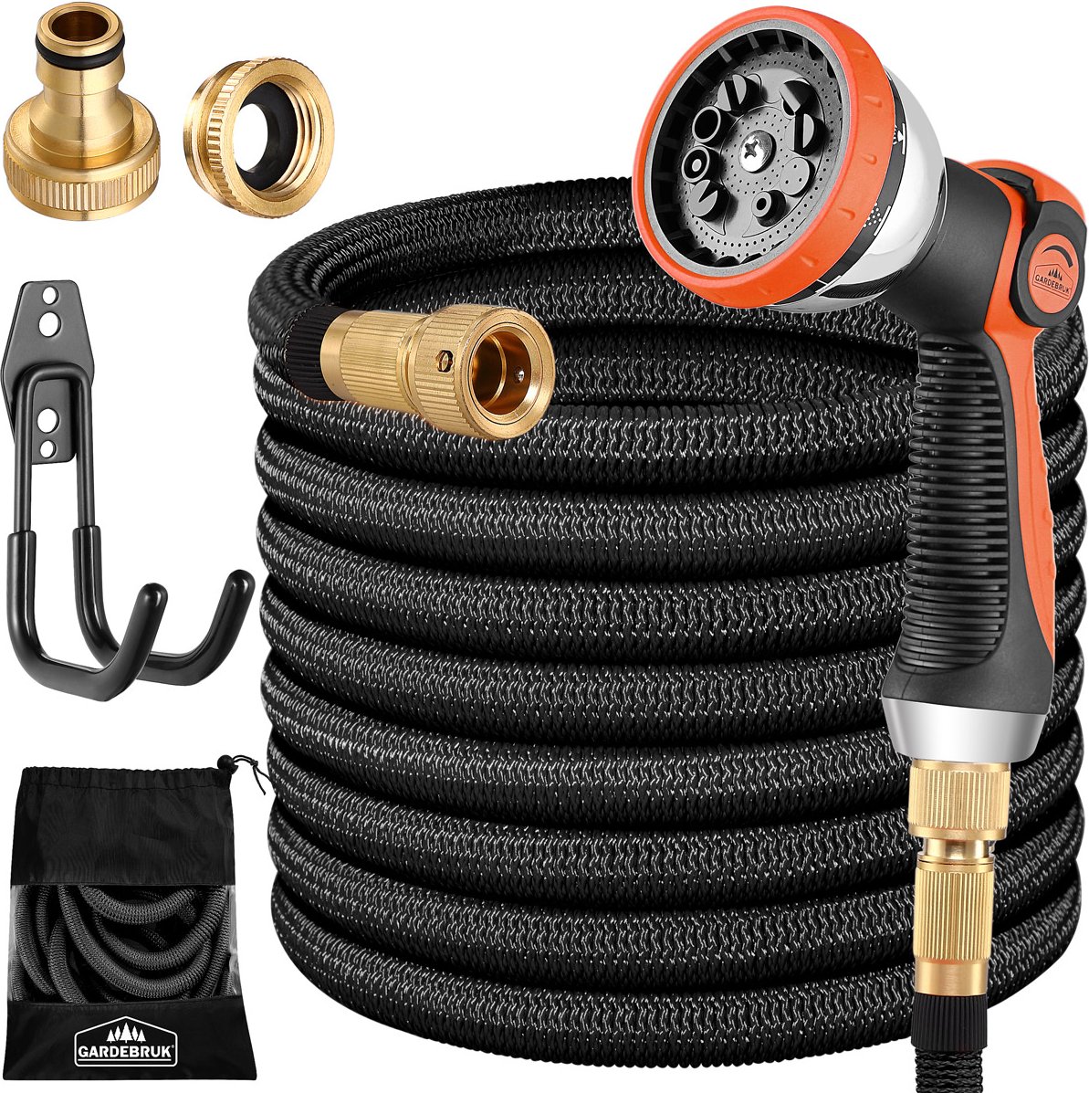 Gardebruk Gartenschlauch Schwarz 30m flexibel