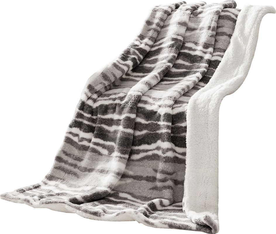 Luxus-Kuscheldecke "Mix Fake Rabbit-Teddy"