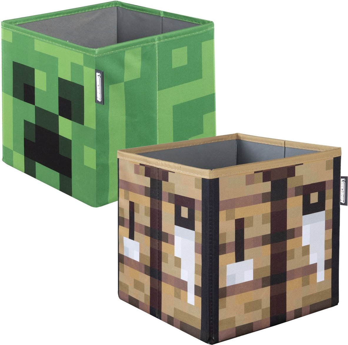 MINECRAFT - Aufbewahrungsboxen im 2er Set, faltbare Stoffboxen