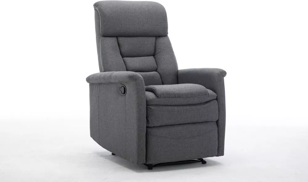 TV Relaxsessel mit Liegefunktion Stoffbezug, ca. 73 x 85,5 x 104 cm - Grau