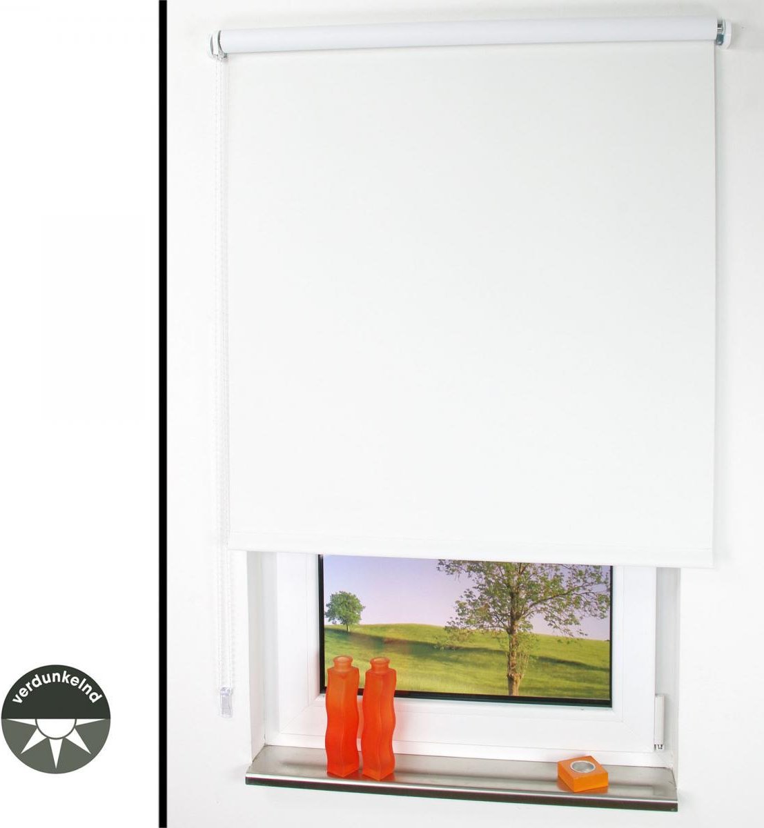 Seitenzugrollo 142 x 180 cm weiss
