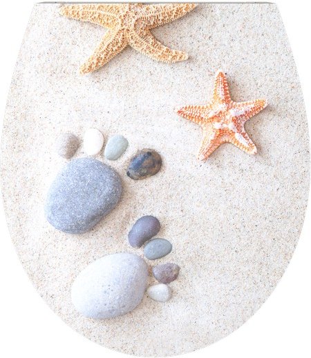 Duschwell Duroplast WC-Sitz Water Printing Steinabdruck