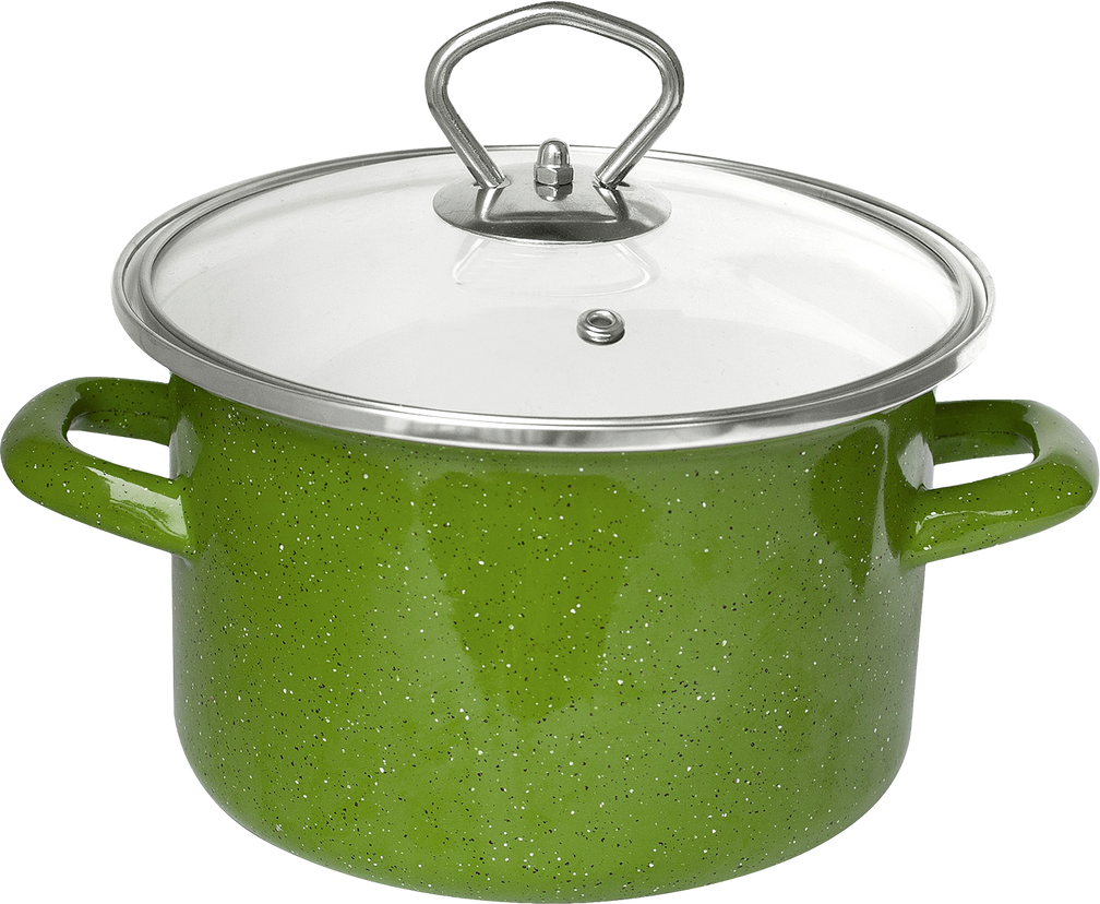 Fleischtopf mit Glasdeckel "Green Star" - Ø ca. 24 cm