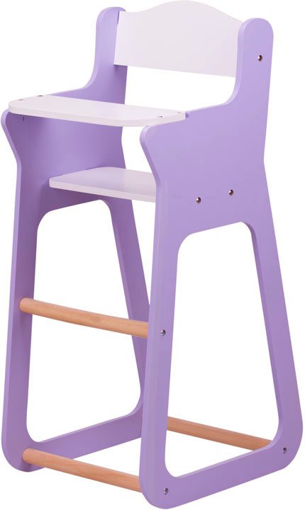 MOOVER Toys - Holz Puppen Hochstuhl lila