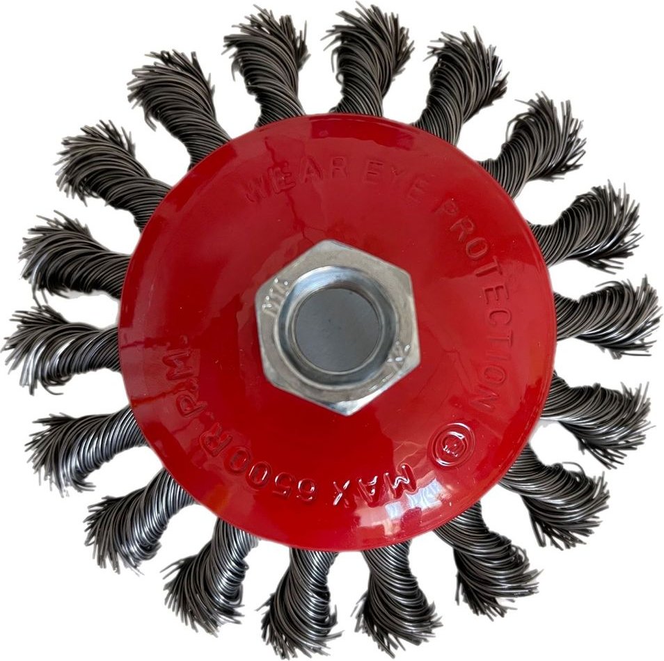 Thumbnail - Kegelbürsten Drahtbürste 115mm Bürste gezopft Winkelschleifer Flex 3x