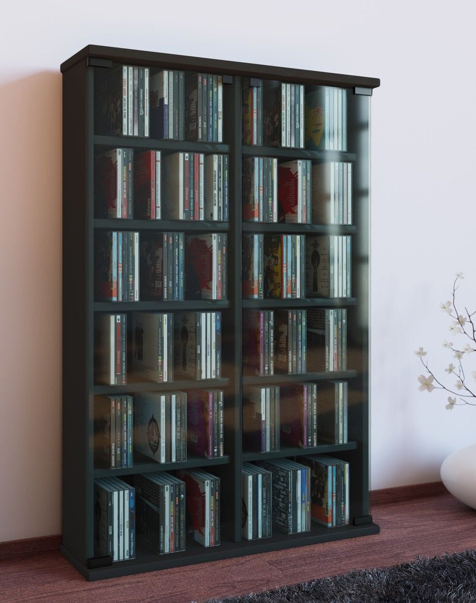 CD/DVD Regal Roma, schwarz